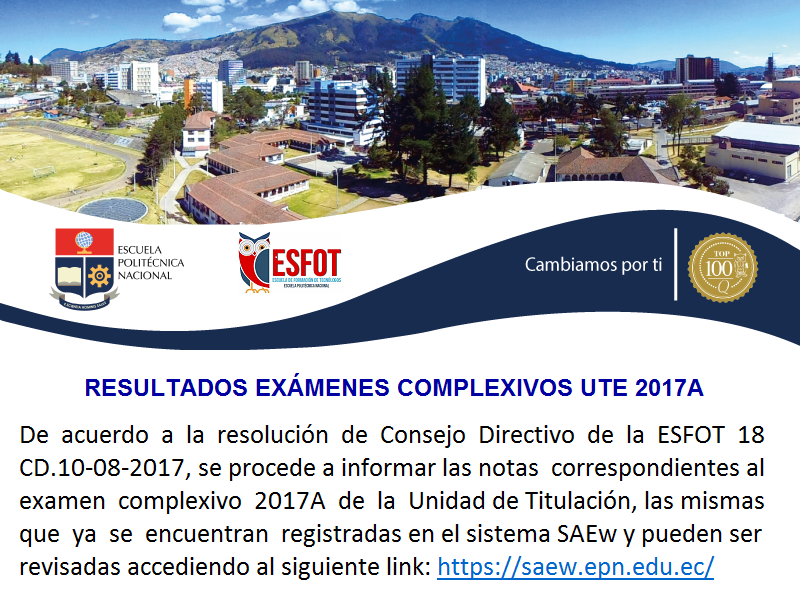 resultados examen complexivo UTE 2017A